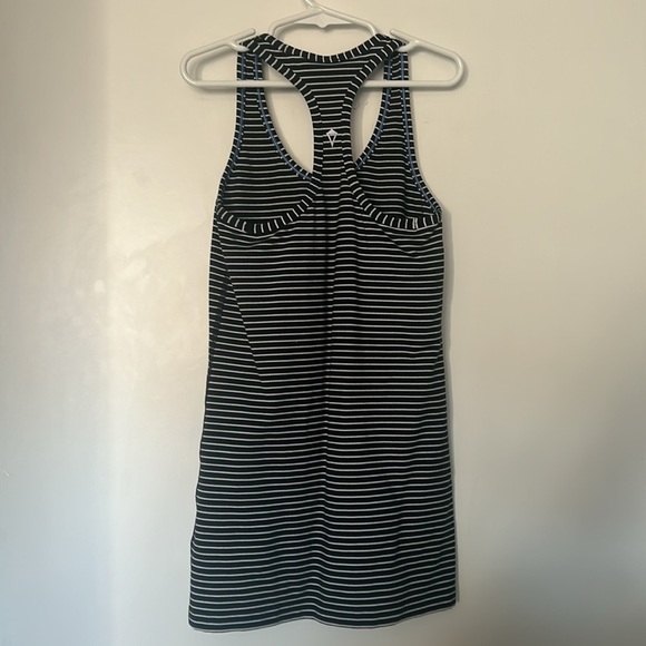 Ivivva Black & White Racerback Striped Tank Top - Picture 3 of 11